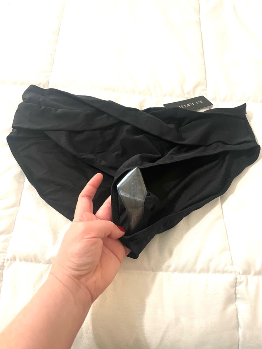 Tempt Me Twist Front Black Bikini Bottoms - Picture 6 of 8